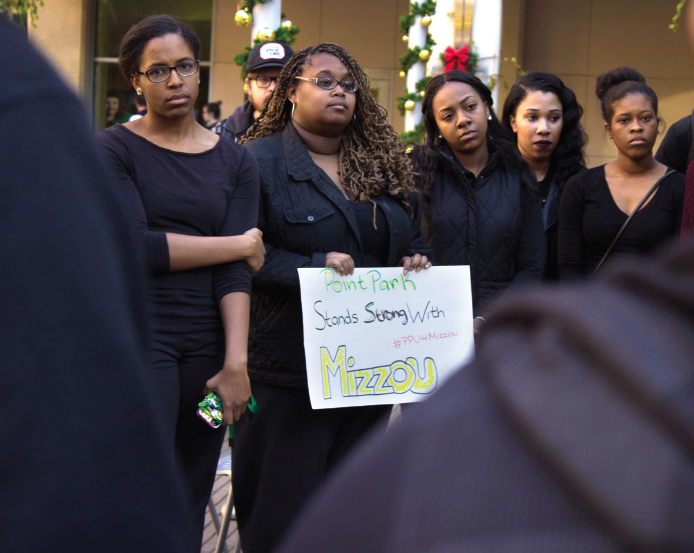 Black Student Union organizes rally supporting Mizzou students