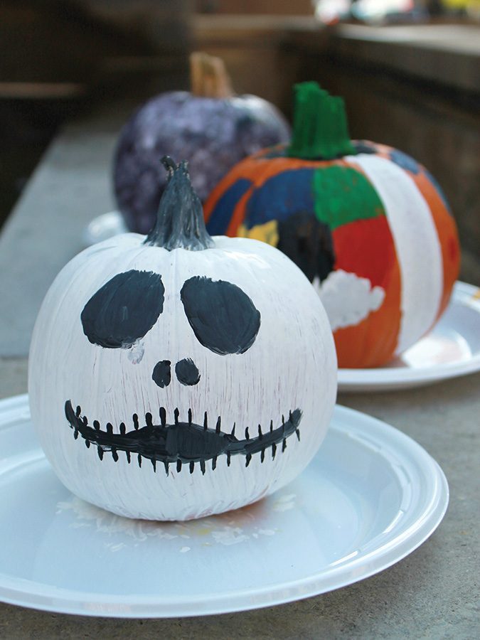 A student’s Jack Skellington inspired pumpkin that was painted at the Apple Festival hosted by Culinart on Wednesday 19.