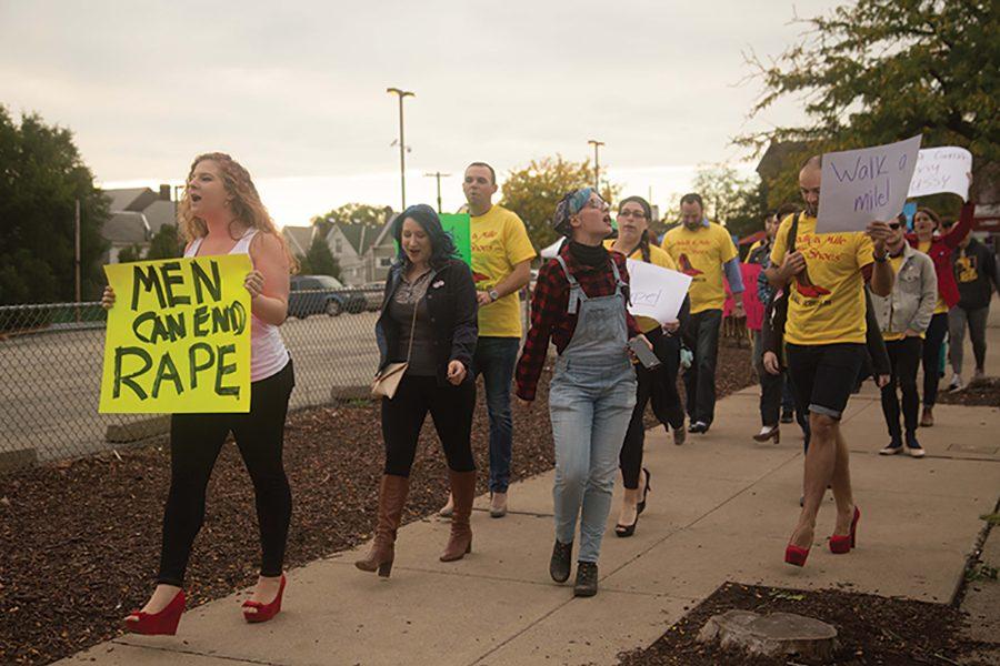 Pittsburgh’s second annual “Walk a Mile in Her Shoes” gathered men, women and children to raise awareness for sexual violence that women face from men. Men who attended the event walked a mile in heels to show support. 