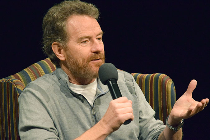 Bryan Cranston answers questions and offers advice to students during a special Q&A Wednesday morning.