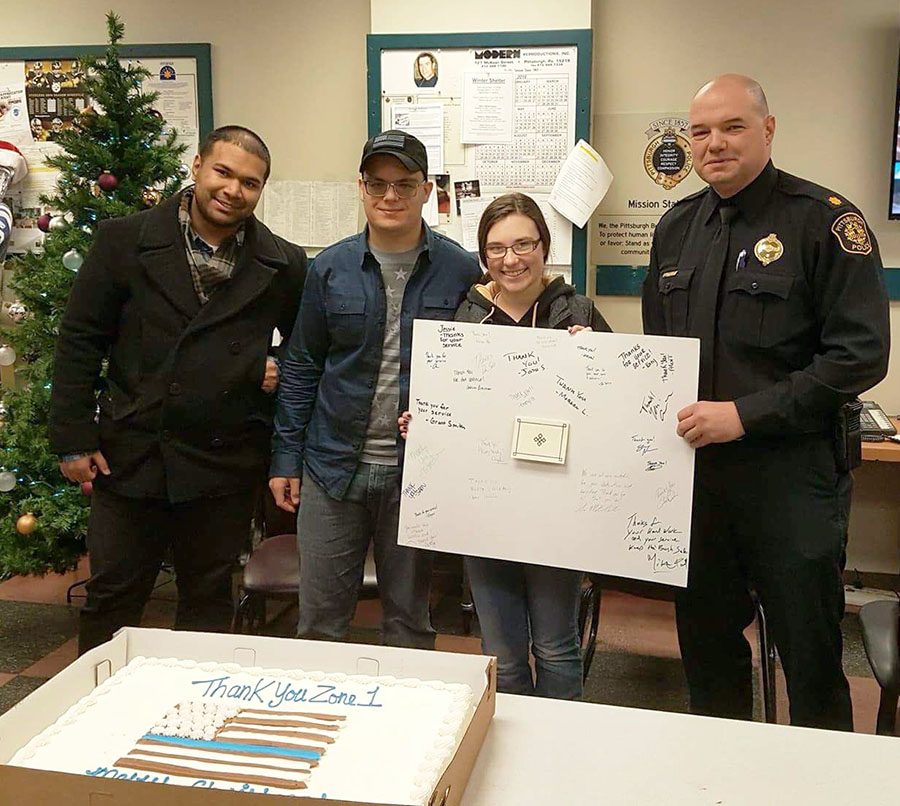 The Criminal Justice Club delivered cakes to local police departments.