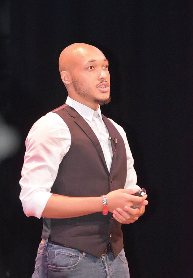 Senior Kristopher Chandler delivers a TEDx talk on maintaining mental health in college, and how art is an outlet for expression.
