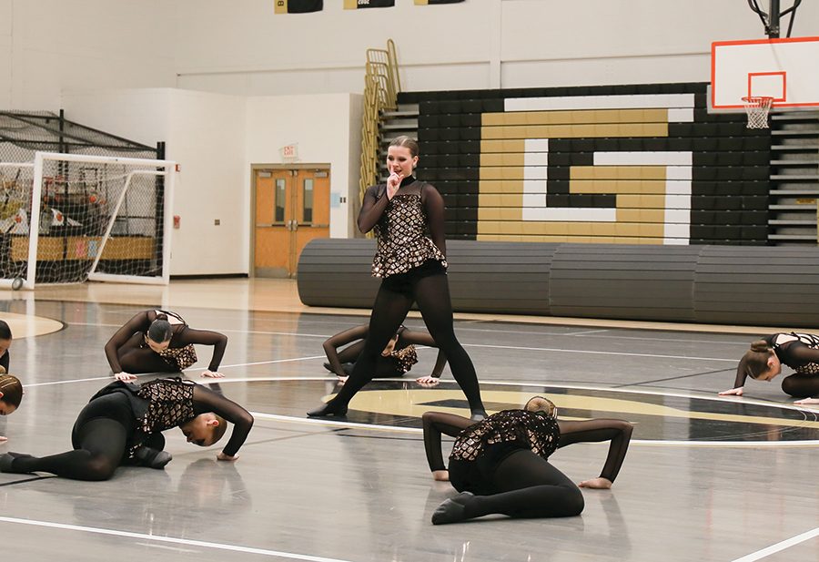 The competitive dance team competes at the inaugural Pioneer Showcase at Gateway High School last month. This past weekend, the Pioneer Cheer and Dance Teams competed in Sienna Heights. Both teams walked away victorious and the cheer team scored a season high 79.33 while dueling Siena Heights.  