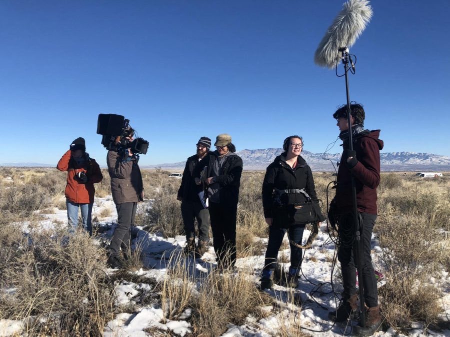 Brianna Craven, Caleb Fischer, Tyler Morris, Will Thomas, Susannah Enslow, and Keith Tucker work on director Raul Toledo’s P4 film “Corazon de Cerca,” on location in New Mexico.