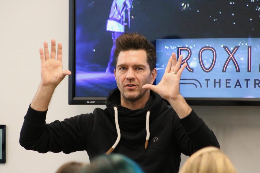 Andy Grammer visited the Center for Media Innovation on Friday, Oct. 25 for a near hour-long Q & A session ahead of his concert that night at the Roxian Theater. Grammer discussed how to connect with individuals through music and performing and make the listener feel what the performer feels. The event was recorded and can be found on both Grammer’s and the CMI’s Facebook pages.