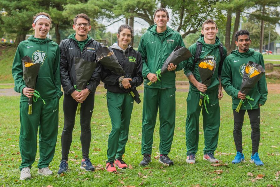 The seniors of the men’s and women’s cross country teams were honored at the CMU Invitational as a part of Senior Day. Between both cross country teams, six athletes are graduating.