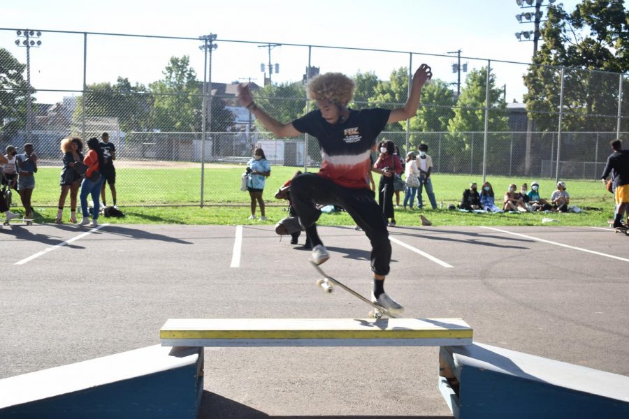 Seasoned skater and BYE photographer Emmanuel Davis, 22, of Swissvale shows off his skating skills on a skating ramp at Black Skate Day on Friday, September 4, 2020 at Bloomfield park. Ive been skating for about 11 years now, Ill most definitely be going to the next Black Skate Day.
