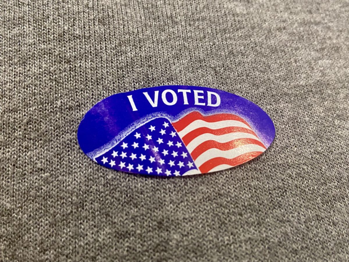 A student proudly wear an I Voted sticker. This past Tuesday was the general elections, where key positions were on the ballot for Allegheny County.