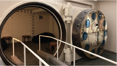 One of several study spaces in the University Center, the old bank vault is an underrated space.