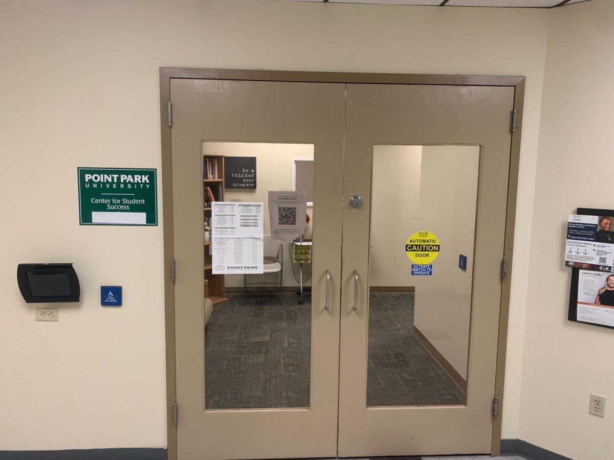 Outside the current Center for Student Success, now called the University Advising Center, on the fifth floor of West Penn, where the advising office will remain amid changes.