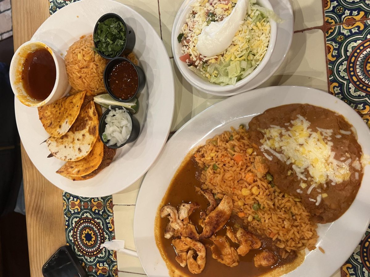 Pictured+is+the+pollo+Mexican+lunch%2C+the+Tacos+de+Birria+and+side+salad+from+Emilianos.