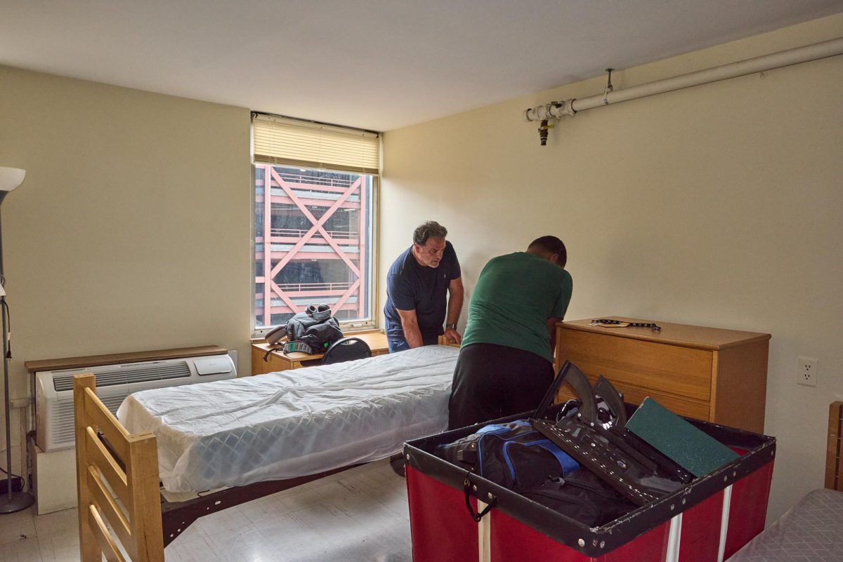 Freshman Aiden Quintero prepares to move into Thayer Hall