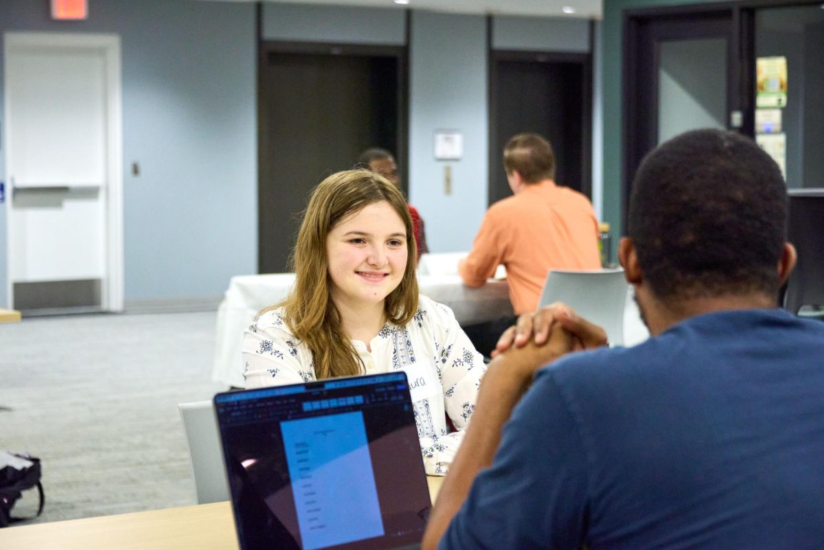 First-year Laura Hermann being is for the Bonner Leaders Program.