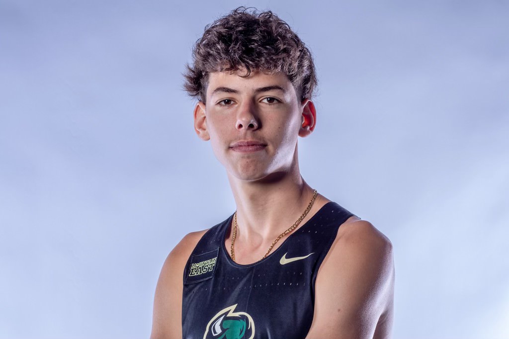 Luke McKenna poses for his headshot on cross country media day in August. McKenna earned MEC Runner of the Week this week. 