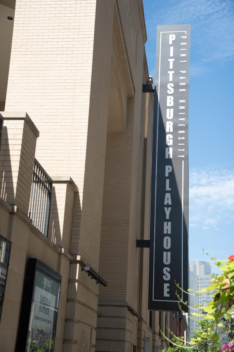 The Pittsburgh Playhouse‘s main entrance on Forbes Ave. 