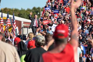 Senator-elect Dave McCormick campaigns at Trump's Butler return rally before Election Day.