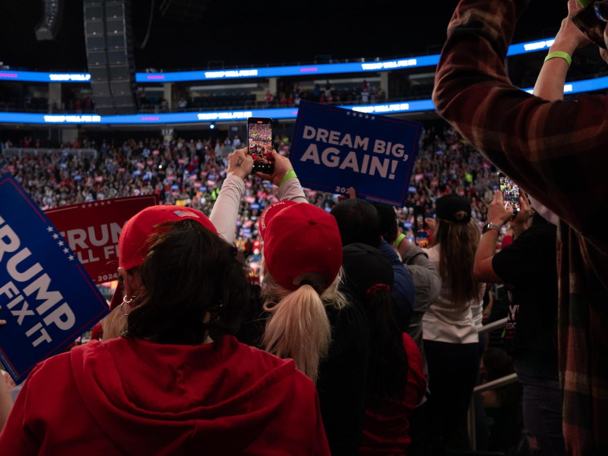 In his last rally just one day before Election Day, republican presidential candidate Donald Trump made a stop in Pittsburgh at PPG Paints Arena.