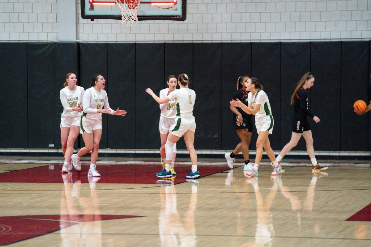 The Pioneers celebrate a comeback attempt against David & Elkins.